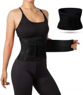 Breathable Hourglass Waist Trainer Stomach Wrapping Belt - Black